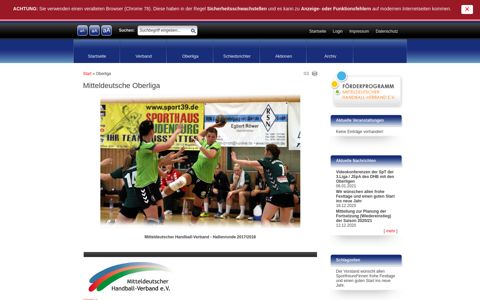 Mitteldeutscher Handball-Verband e.V. - Mitteldeutsche Oberliga
