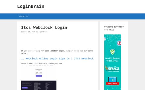 Itcs Webclock - Webclock Online Login Sign In | Itcs Webclock