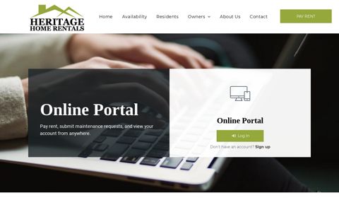 Online Portal - Heritage Home Rentals