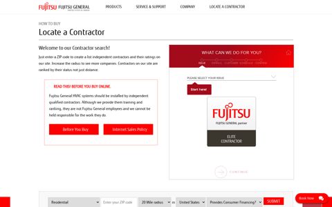Locate a Fujitsu Mini-Split Contractor