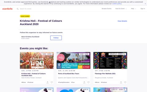 Krishna Holi - Festival of Colours Auckland 2020 Tickets, Sun ...
