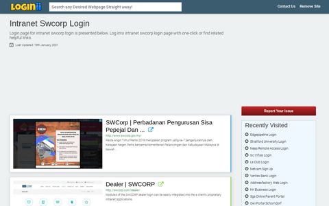Intranet Swcorp Login - Loginii.com