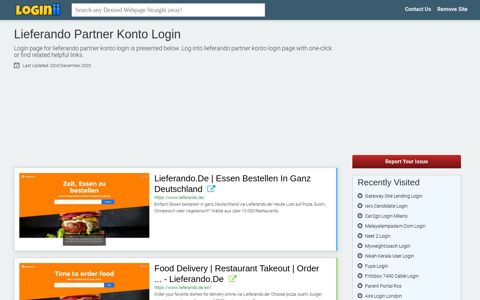 Lieferando Partner Konto Login - Loginii.com