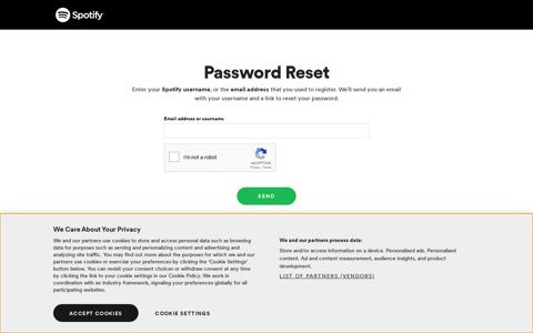 Reset your password - Spotify