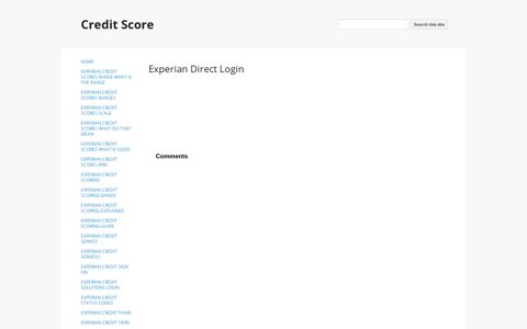 Experian Direct Login - Credit Score - Google Sites