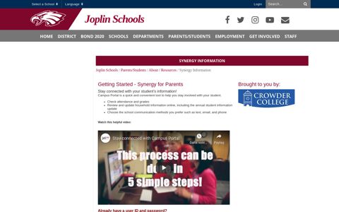 Synergy Information - Joplin Schools