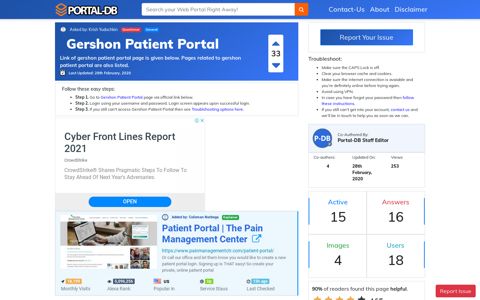 Gershon Patient Portal