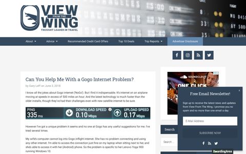 Can You Help Me With a Gogo Internet Problem? - View from ...