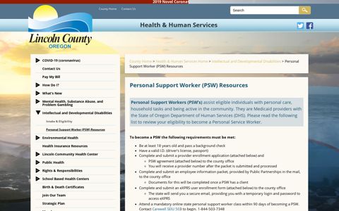 Personal Support Worker (PSW) Resources | Lincoln County ...
