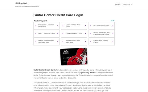 Guitar Center Credit Card Login | Bill Pay Help