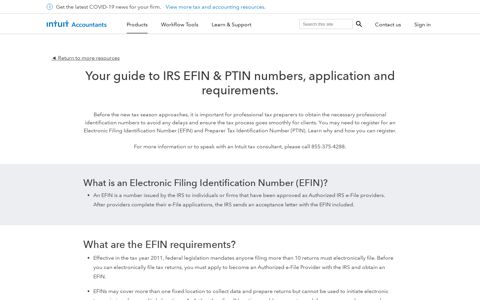 EFIN & PTIN Number Applications: Registration & Requirements