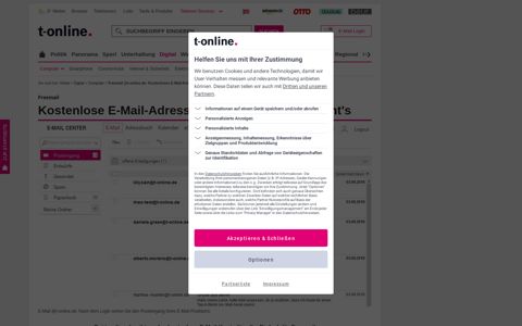 Freemail @t-online.de: Kostenloses E-Mail-Konto einrichten