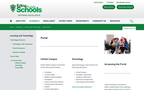 Learning and Technology / Parent Portal - Edina Public Schools