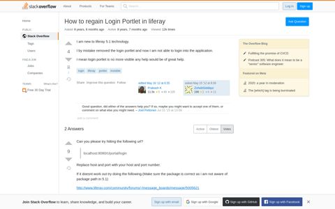 How to regain Login Portlet in liferay - Stack Overflow