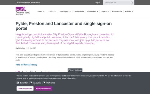 Fylde, Preston and Lancaster and single sign-on portal | Local ...