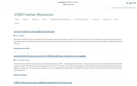Benefits - VUMC Human Resources - Vanderbilt University ...