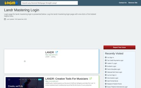Landr Mastering Login - Loginii.com