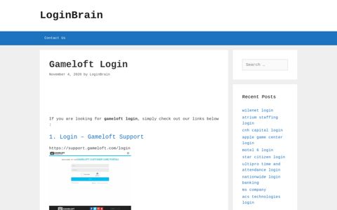 Gameloft - Login - Gameloft Support - LoginBrain