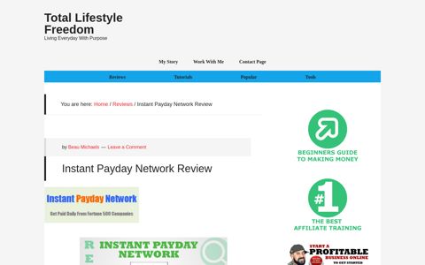 Instant Payday Network Review | Total Lifestyle Freedom
