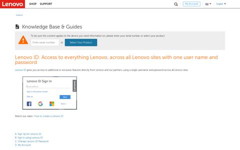 Lenovo ID: Access to everything Lenovo, across all Lenovo ...