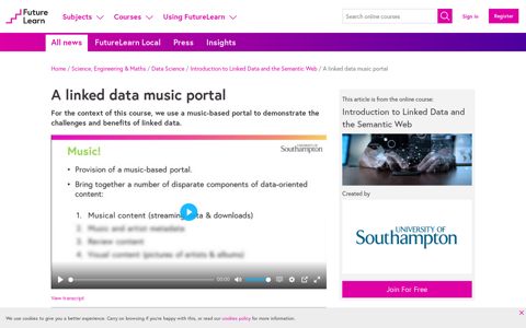 A linked data music portal - FutureLearn
