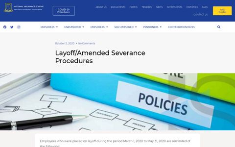 Layoff/Amended Severance Procedures - NIS