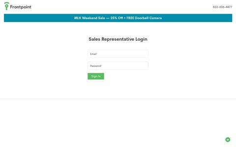 Sales Representative Login - Frontpoint