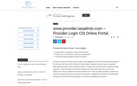 www.provider.iasadmin.com - Provider Login CSI Online ...