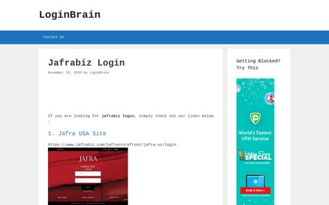 Jafrabiz Jafra Usa Site - LoginBrain