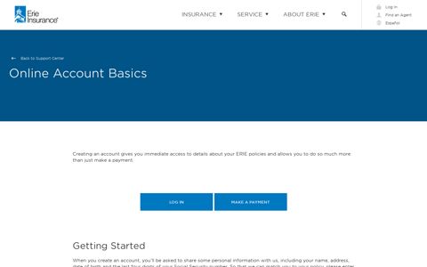 Online Account Basics | Erie Insurance