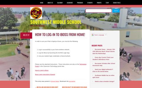 How to log-in to iBoss from home! - Southwest Middle School