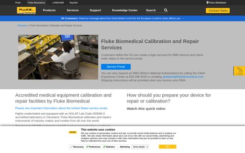 Fluke Biomedical Calibration and Repair Services | Fluke ...