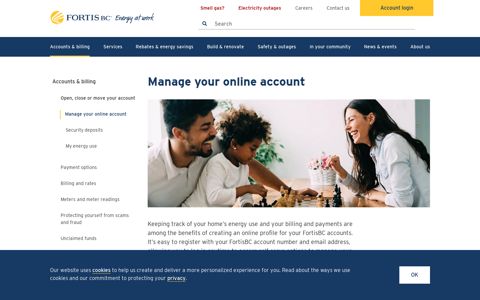 Manage your online account - FortisBC