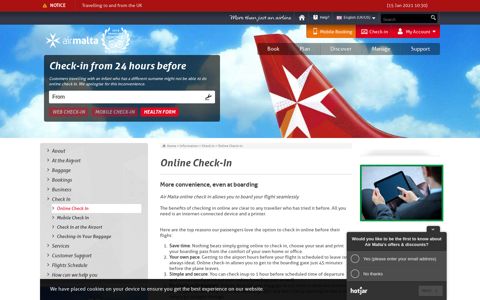 Online Check-In| Air Malta