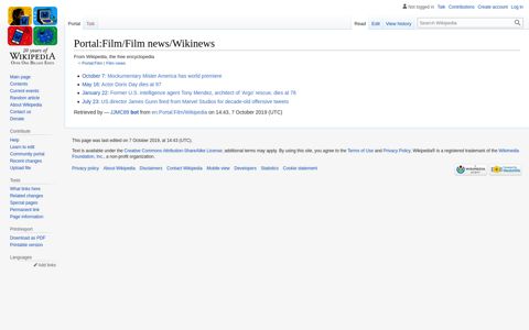 Portal:Film/Film news/Wikinews - Wikipedia