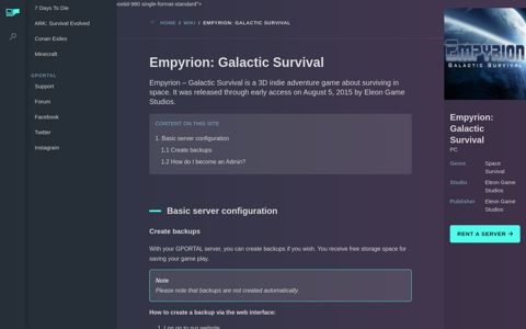 Empyrion: Galactic Survival Server Settings - GPORTAL Wiki