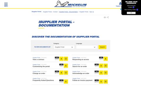 iSupplier Portal - Documentation - Michelin - DGA