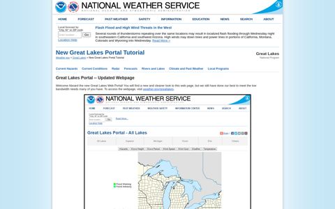 New Great Lakes Portal Tutorial - National Weather Service