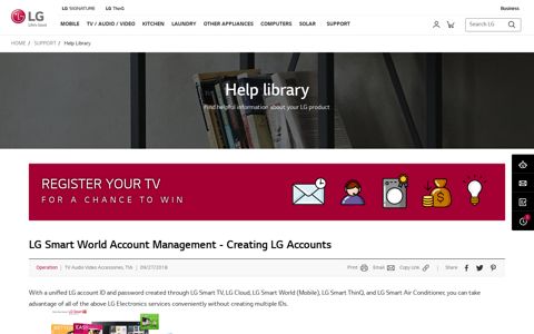 LG Smart World Account Management - Creating LG Accounts ...