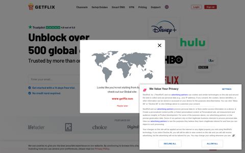 Getflix Smart DNS & VPN - Unblock Netflix, Hulu, Amazon ...