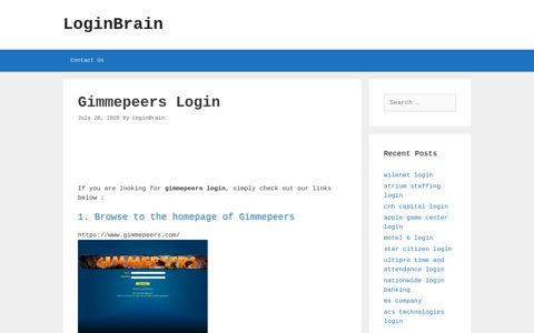 Gimmepeers - Browse To The Homepage Of Gimmepeers