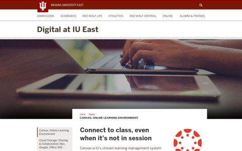 Canvas: Online Learning Environment: IU East