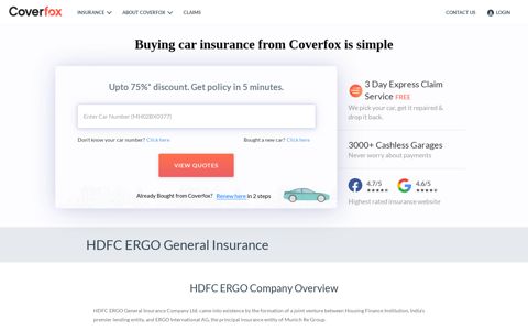 HDFC ERGO General Insurance: Buy/Renew Insurance Online