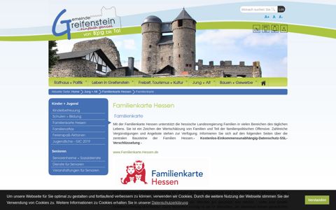 Familie - Familienkarte Hessen - www.greifenstein.de