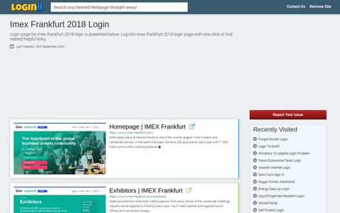 Imex Frankfurt 2018 Login - Loginii.com