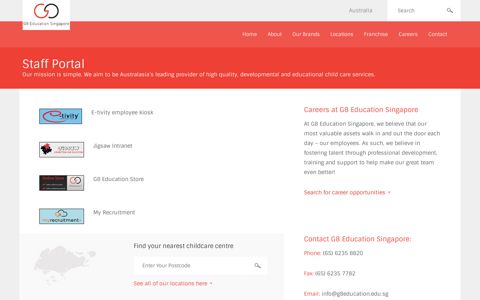 Staff Portal - Home | G8 Singapore - G8 Education Singapore