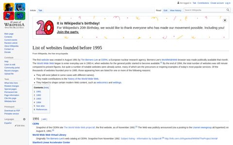 List of websites founded before 1995 - Wikipedia