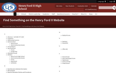 Find Something on the Henry Ford II Website