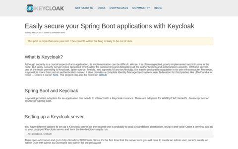 Blog - Easily secure your Spring Boot applications ... - Keycloak