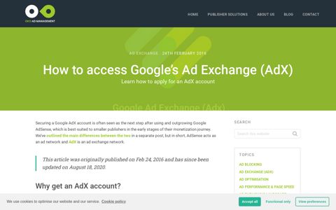 How to get a Google AdX account? (2020) | OKO